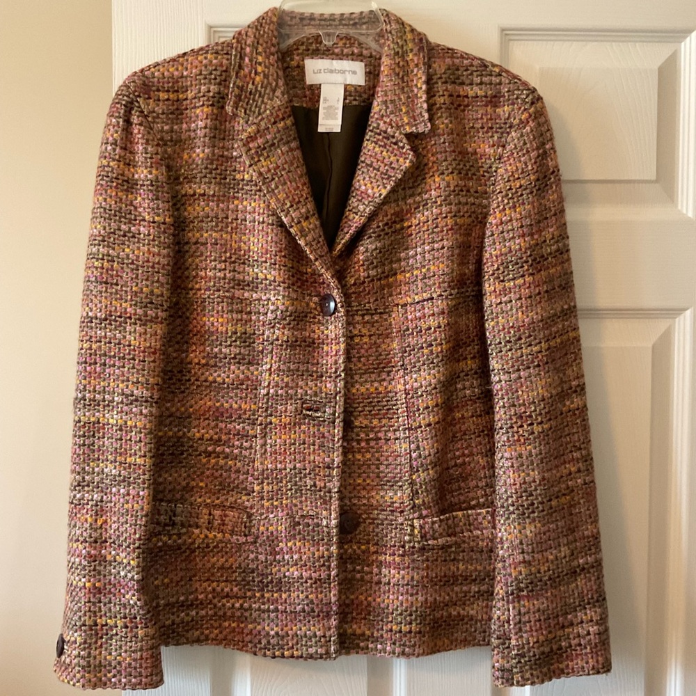 Liz Claiborne Women's Tweed Blazer in Multicolor